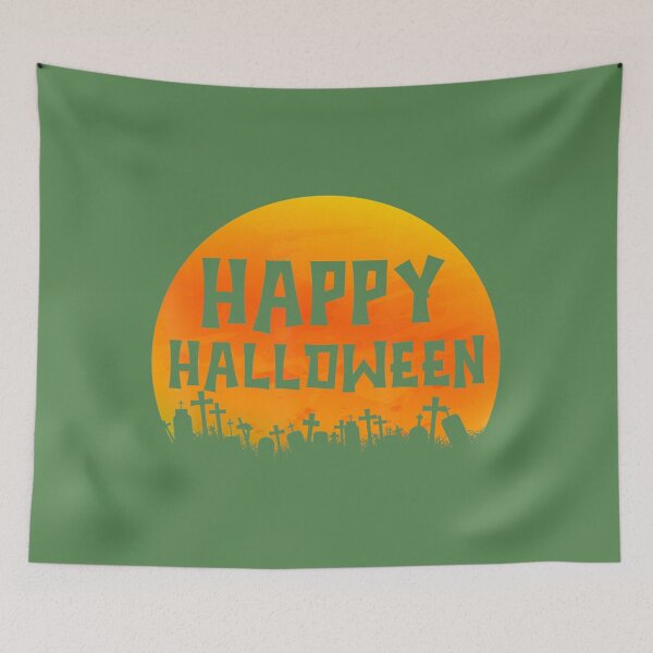 Item preview, Spooky Happy Halloween Graveyard Sunset 	 	 designed and sold by fycowtslz64.