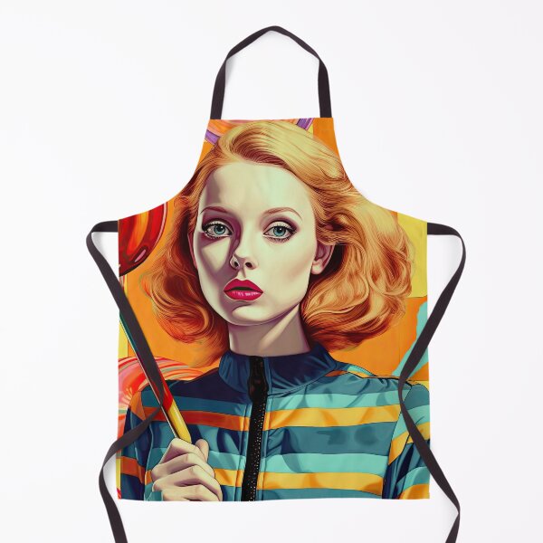 Item preview, Pop art portrait lollipop girl designed and sold by FlatLandPrints.