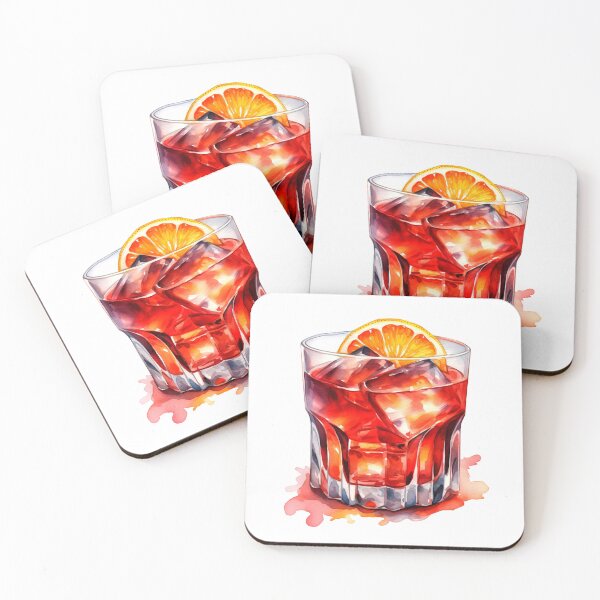 Item preview, Negroni Drink Clipart, Gin Cocktail, Juniper Drink Art, Gin Mix, Tonic Water, Botanical Cocktails, Gin Drink Oil, Party Cocktail Art designed and sold by CoolorPainting.