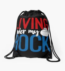 Leben unter meinem Rock Shirt Sport Curling Gear in Rot Blau Rucksackbeutel