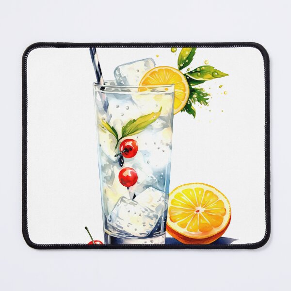 Item preview, Tom Collins Drink Clipart, Gin Cocktail, Juniper Drink Art, Gin Mix, Tonic Water, Botanical Cocktails, Gin Drink Oil, Party Cocktail Art designed and sold by CoolorPainting.