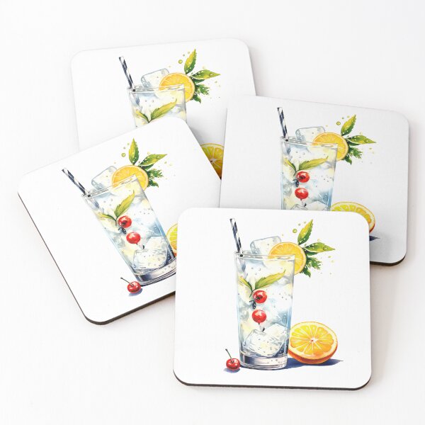 Item preview, Tom Collins Drink Clipart, Gin Cocktail, Juniper Drink Art, Gin Mix, Tonic Water, Botanical Cocktails, Gin Drink Oil, Party Cocktail Art designed and sold by CoolorPainting.