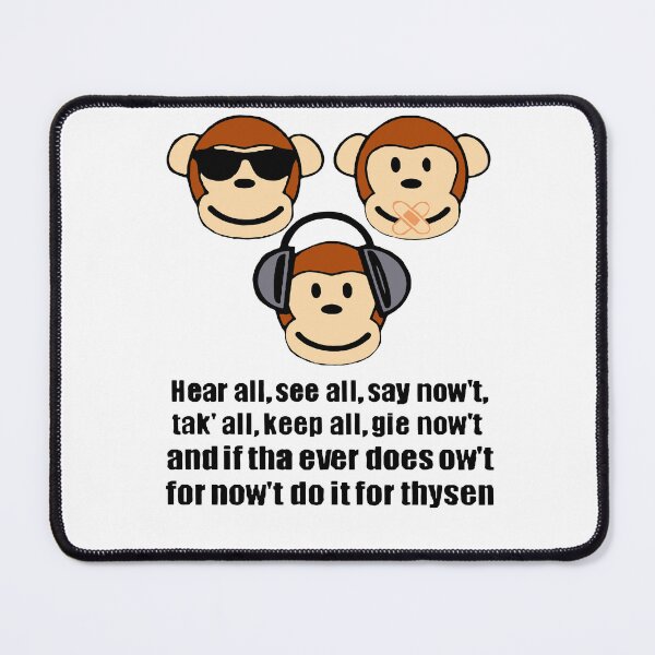 Item preview, The Barnsley Tyke Proverb Hear All, See all Say Nowt designed and sold by taiche.
