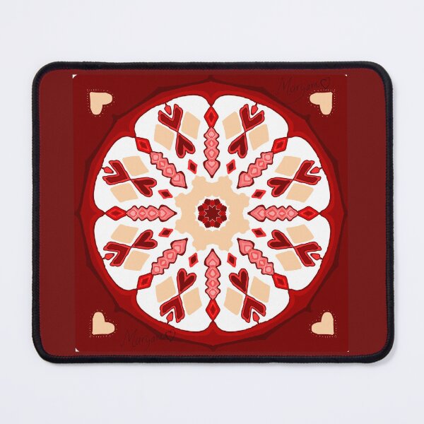 Item preview, Red mandala and hearts designed and sold by maryam99999.