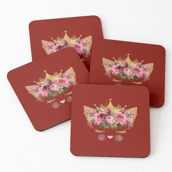 Item preview, Cute Kitten-Face Princess Cat-Face Flower-Crown Distressed 		 designed and sold by anbmudyxlv64.