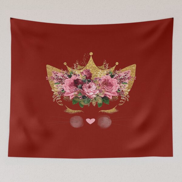 Item preview, Cute Kitten-Face Princess Cat-Face Flower-Crown Distressed 		 designed and sold by anbmudyxlv64.