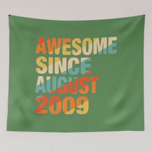 Item preview, Vintage 13th Birthday Awesome Since August 2009 13 Years Old 	 	 designed and sold by fycowtslz64.