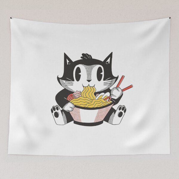 Item preview, Cat eats ramen designed and sold by DerSenat.