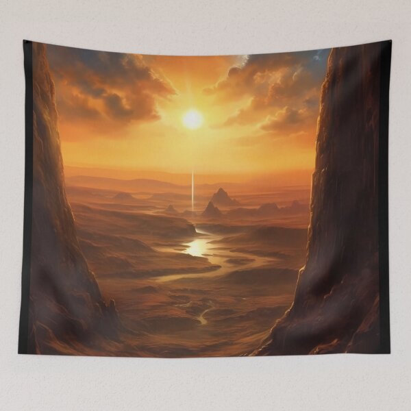 Item preview, Sun Rising Over A Canyon, In The Style Of Fantasy designed and sold by GiveMeMood.