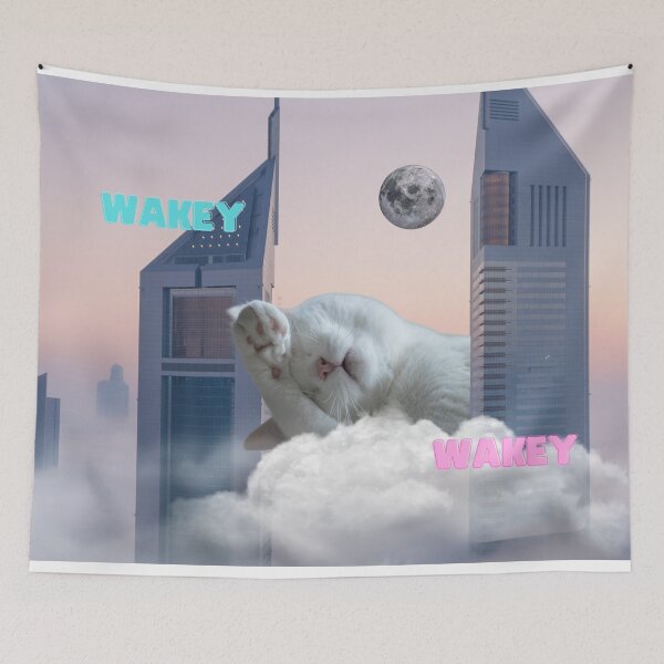 Item preview, Wakey wakey Cat designed and sold by ManifestYDreams.