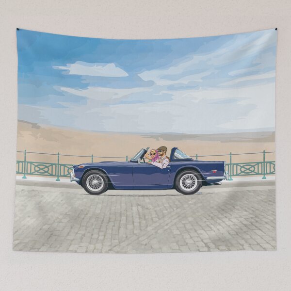 Item preview, Superb Royal Blue TR5 with optional Surrey Top and wire wheels. designed and sold by Bigs66.