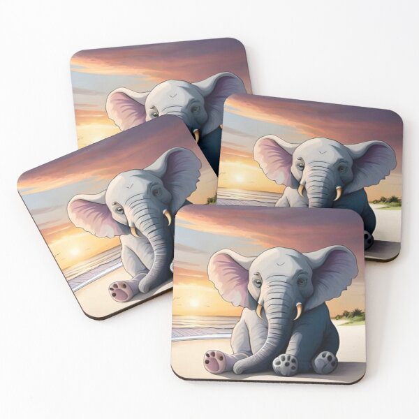 Item preview, elephant on the beach designed and sold by Isalumw.