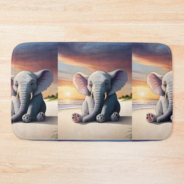 Item preview, elephant on the beach designed and sold by Isalumw.
