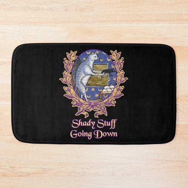 Item preview, 'Shady Stuff Going Down' Goofy Cat Offering Mouse - Medieval Designs Collection designed and sold by Ridiculam Toga.