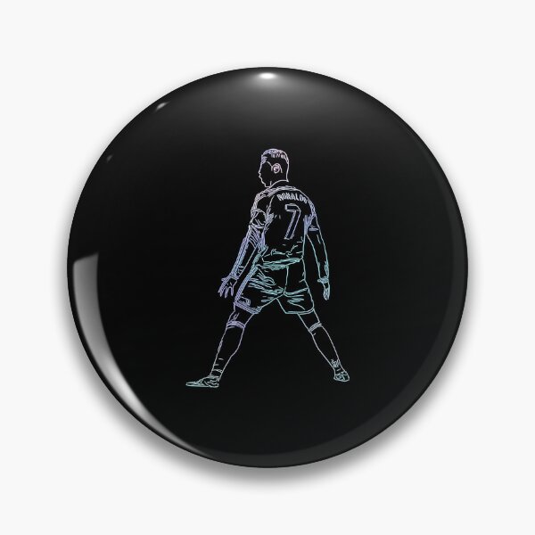 Item preview, Ronaldo Signature Celebration Siuuuuu Line Art Holographic designed and sold by 442workshop.