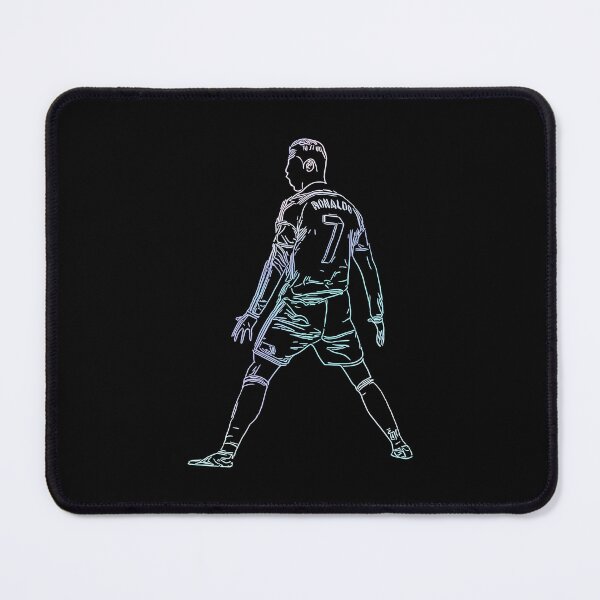 Item preview, Ronaldo Signature Celebration Siuuuuu Line Art Holographic designed and sold by 442workshop.