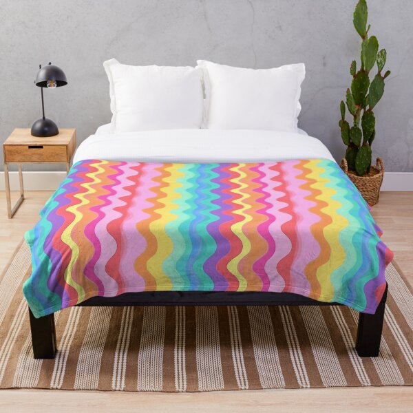 Aperçu de l'œuvre Modèle sans couture de lignes ondulées arc-en-ciel aquarelle créée et vendue par PatternStudios.