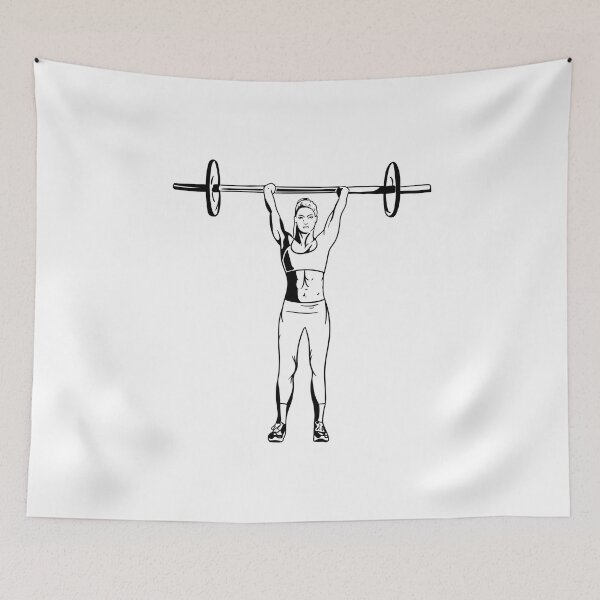 Item preview, woman weightlifting designed and sold by DerSenat.