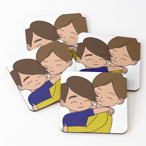 Item preview, Two chibi guys hugging designed and sold by DimHel2.