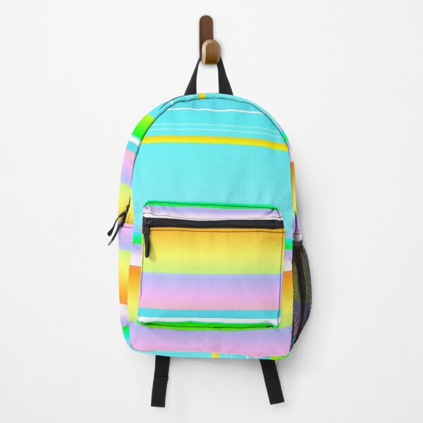 Item preview, Cheerful vibrant multi-color stripes | bright lime green turquoise pink orange striped designed and sold by lausn.