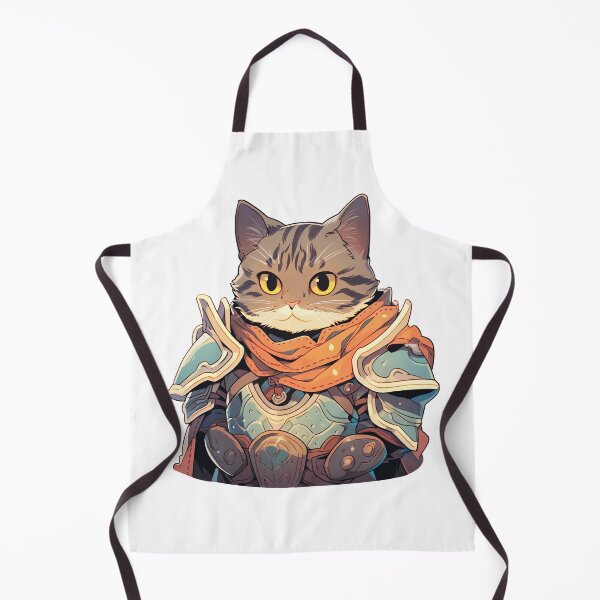 Item preview, Cute Kawaii Cat in Armor Art Style designed and sold by CozyKawaiiArt.