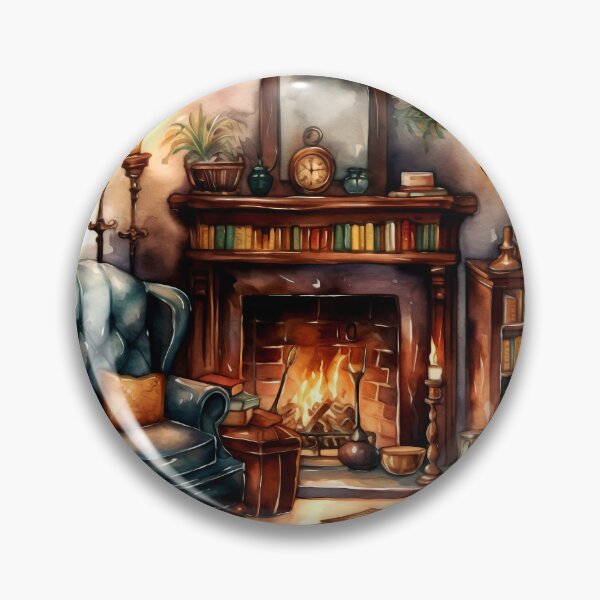 Item preview, Vintage Fireplace Corner Clipart, Retro Hearth Designs, Classic Fire Imagery, Old-Fashioned Warmth Illustrations, Watercolor Art designed and sold by CoolorPaint.