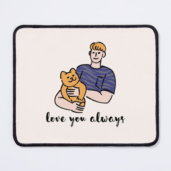 Item preview, Boy and Small Dog pet love you always passed away bereavement grieving quote miss you hug designed and sold by emcazalet.
