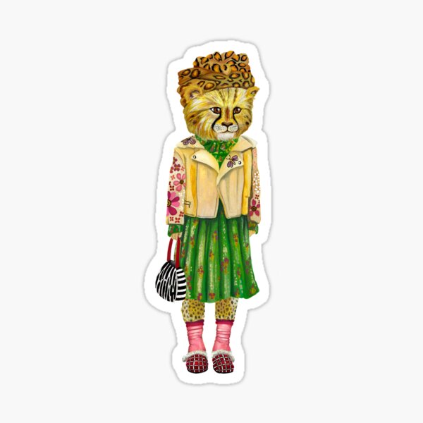 Item preview, Cute Cheetah Fashion Illustration designed and sold by ReaDillo.