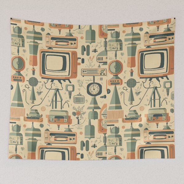 Item preview, Retro Telivision Pattern  designed and sold by OrbitDesigns7.