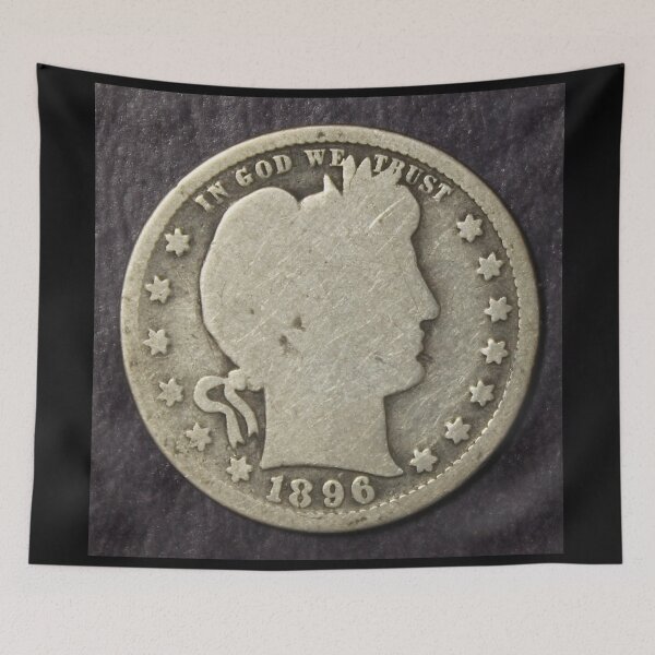 Item preview, 1896  Barber Quarter designed and sold by coinsxcrochet.