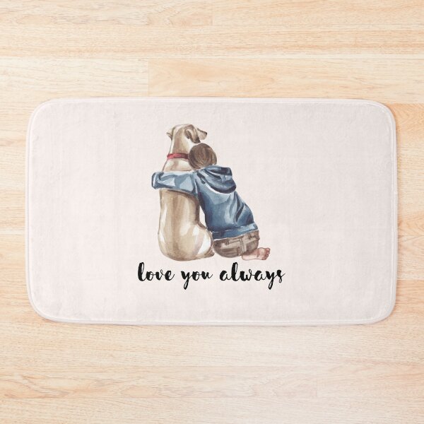 Item preview, Boy hugging Dog pet love you always passed away death bereavement grieving quote miss you backs designed and sold by emcazalet.