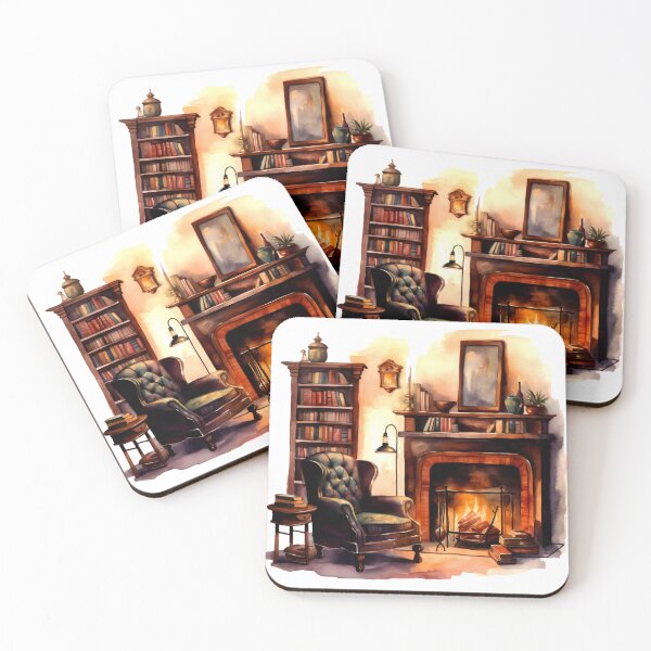 Item preview, Vintage Fireplace Corner Clipart, Retro Hearth Designs, Classic Fire Imagery, Old-Fashioned Warmth Illustrations, Watercolor Art designed and sold by CoolorPaint.