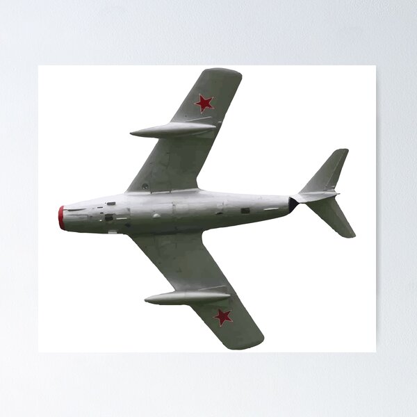 Item preview, Mikoyan Gurevich MiG 15 FAGOT Fighter Jet Underside right turn Russian Air Force 1947 designed and sold by AfterburnerOne.