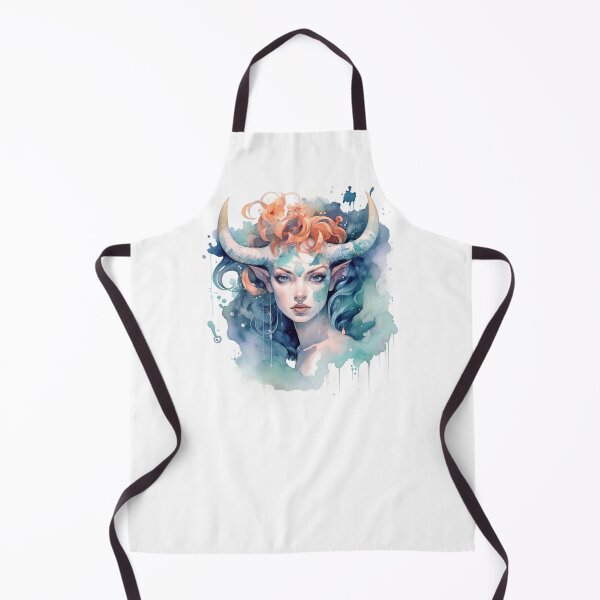 Item preview, Taurus zodiac sign - whimsical watercolor portray designed and sold by miss-keysmash.