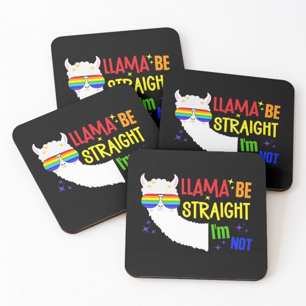 Item preview, Rainbow Llama Be Straight I'm Not LGBT Quote designed and sold by ontrendshirts.