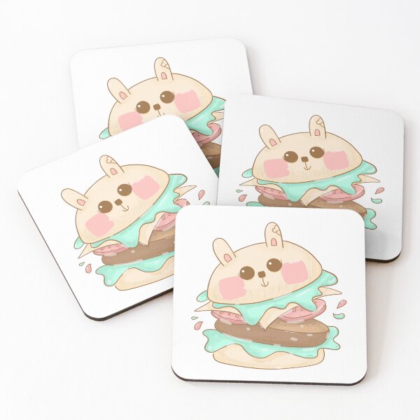 Item preview, Cute Bunny Burger Bunii Rabbit Yummy Food by artofpunii designed and sold by ArtOfPunii.