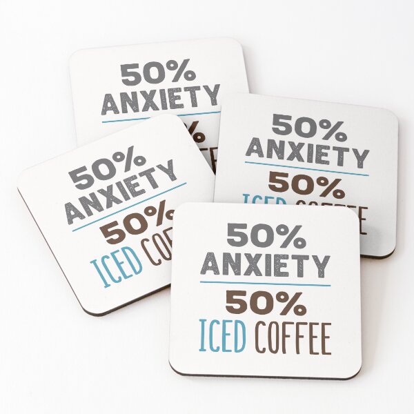 Item preview, 50% Anxiety 50% Iced Coffee designed and sold by jaygo.