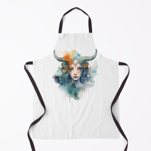 Item preview, Taurus zodiac sign - whimsical watercolor portray designed and sold by miss-keysmash.