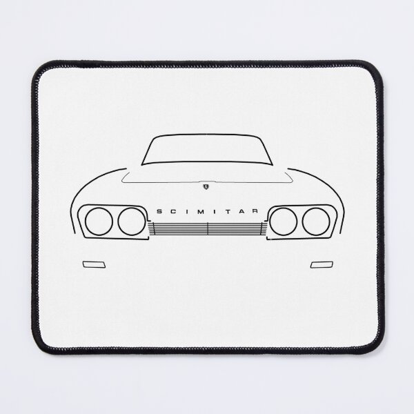 Item preview, Reliant Scimitar GTE SE5 1970s British classic car outline black designed and sold by soitwouldseem.
