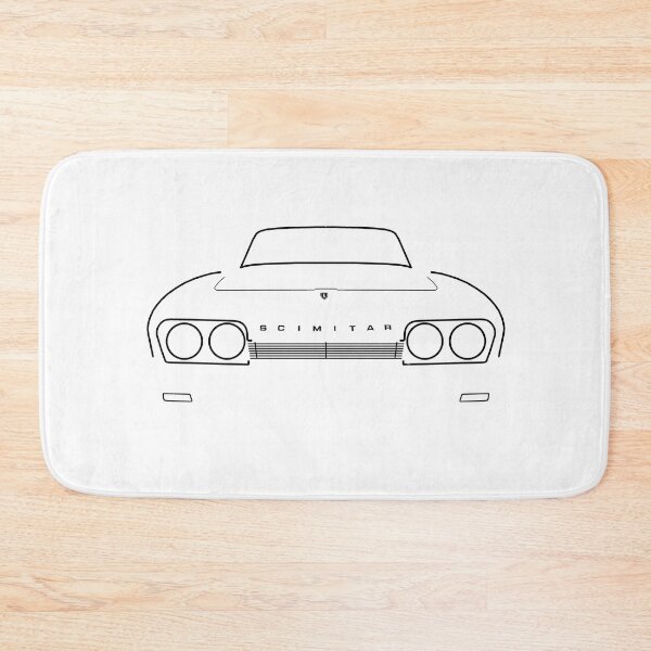 Item preview, Reliant Scimitar GTE SE5 1970s British classic car outline black designed and sold by soitwouldseem.