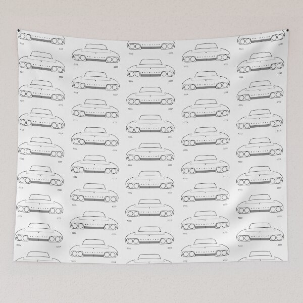 Item preview, Reliant Scimitar GTE SE5 1970s British classic car outline black designed and sold by soitwouldseem.