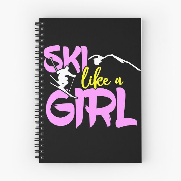 Item preview, Ski Like A Girl Shirt Mountain Alpine Skier Gear in Pink  designed and sold by DynamicDesign.