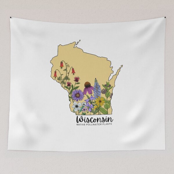 Item preview, Wisconsin Pollinator Plants Yellow designed and sold by OneCreativeBee.