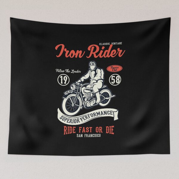 Item preview, Iron Rider - Superior Performance - 1958 - Ride Fast Or Die - San Francisco designed and sold by flipper42.