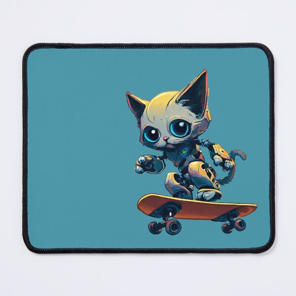 Item preview, Robo-Cat Skateboarder! designed and sold by kukamatsu.