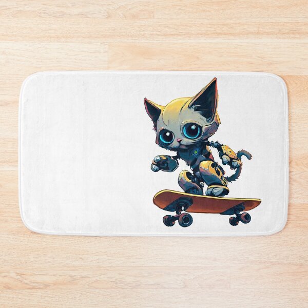 Item preview, Robo-Cat Skateboarder! designed and sold by kukamatsu.