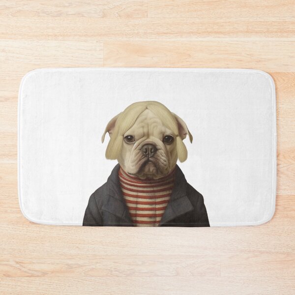 Item preview, blond bulldog with barrette in the hair designed and sold by Polnorandco.