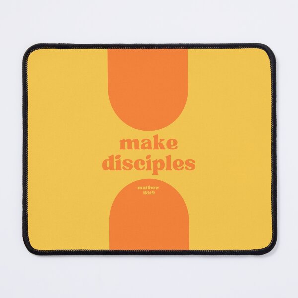 Item preview, Matthew 28:19 - Make Disciples - retro bible verse quote designed and sold by Firmly Planted Prints.