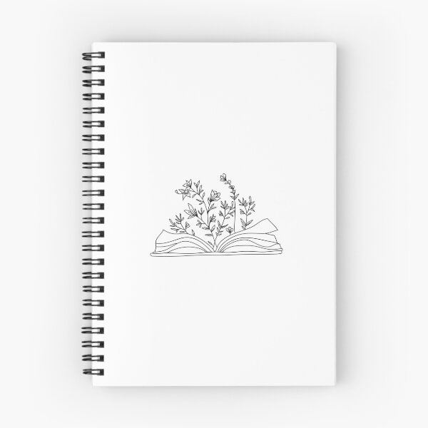 Item preview, Flowers Growing From Book Line art designed and sold by DigiHouse.