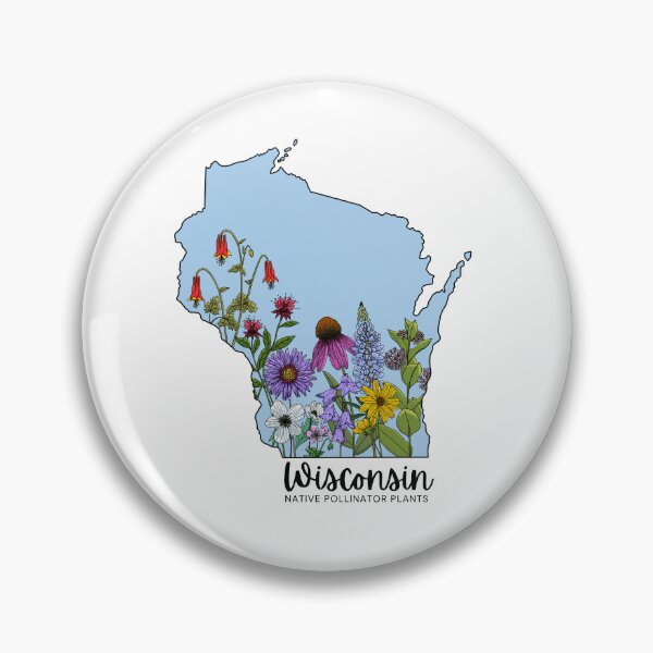 Item preview, Wisconsin Pollinator Plants Blue designed and sold by OneCreativeBee.
